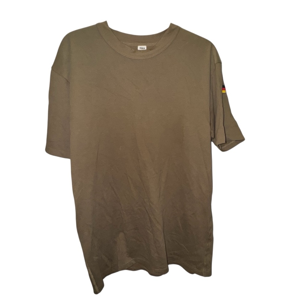 Vintage Military Green T-Shirt with German Flag
